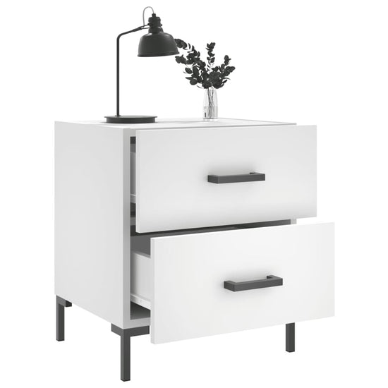 Nachtkastjes 2 st 40x35x47,5 cm bewerkt hout wit MeubelReus