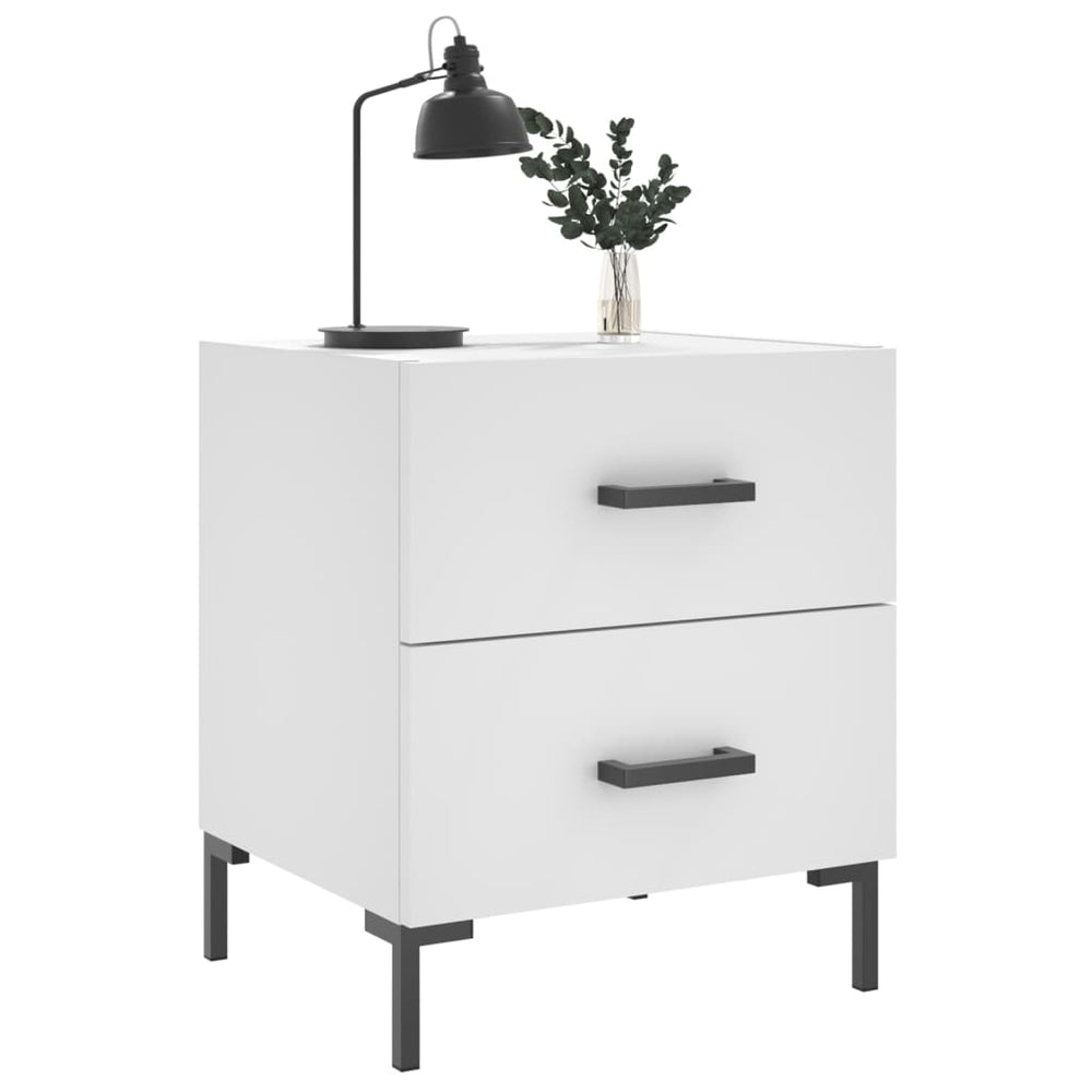 Nachtkastjes 2 st 40x35x47,5 cm bewerkt hout wit MeubelReus