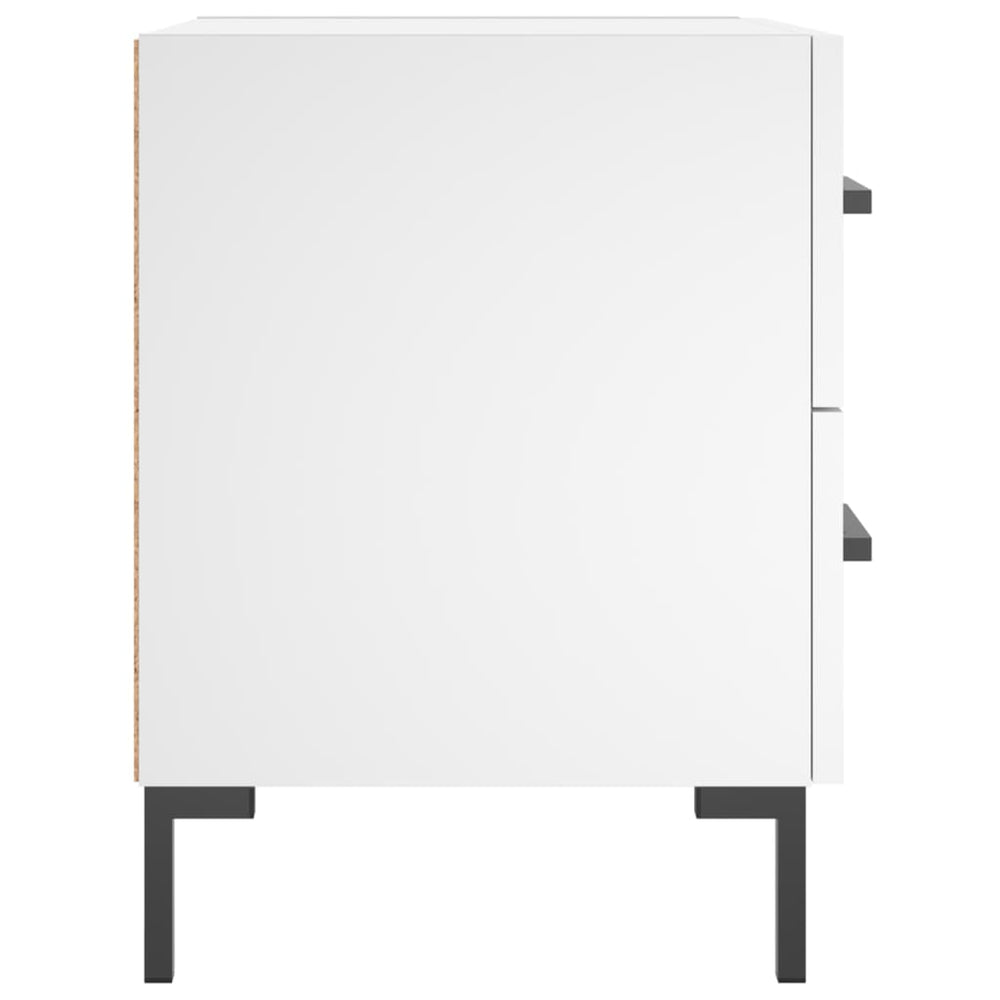 Nachtkastjes 2 st 40x35x47,5 cm bewerkt hout wit MeubelReus