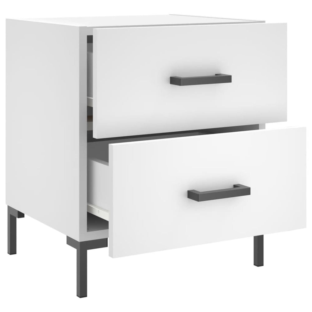 Nachtkastjes 2 st 40x35x47,5 cm bewerkt hout wit MeubelReus