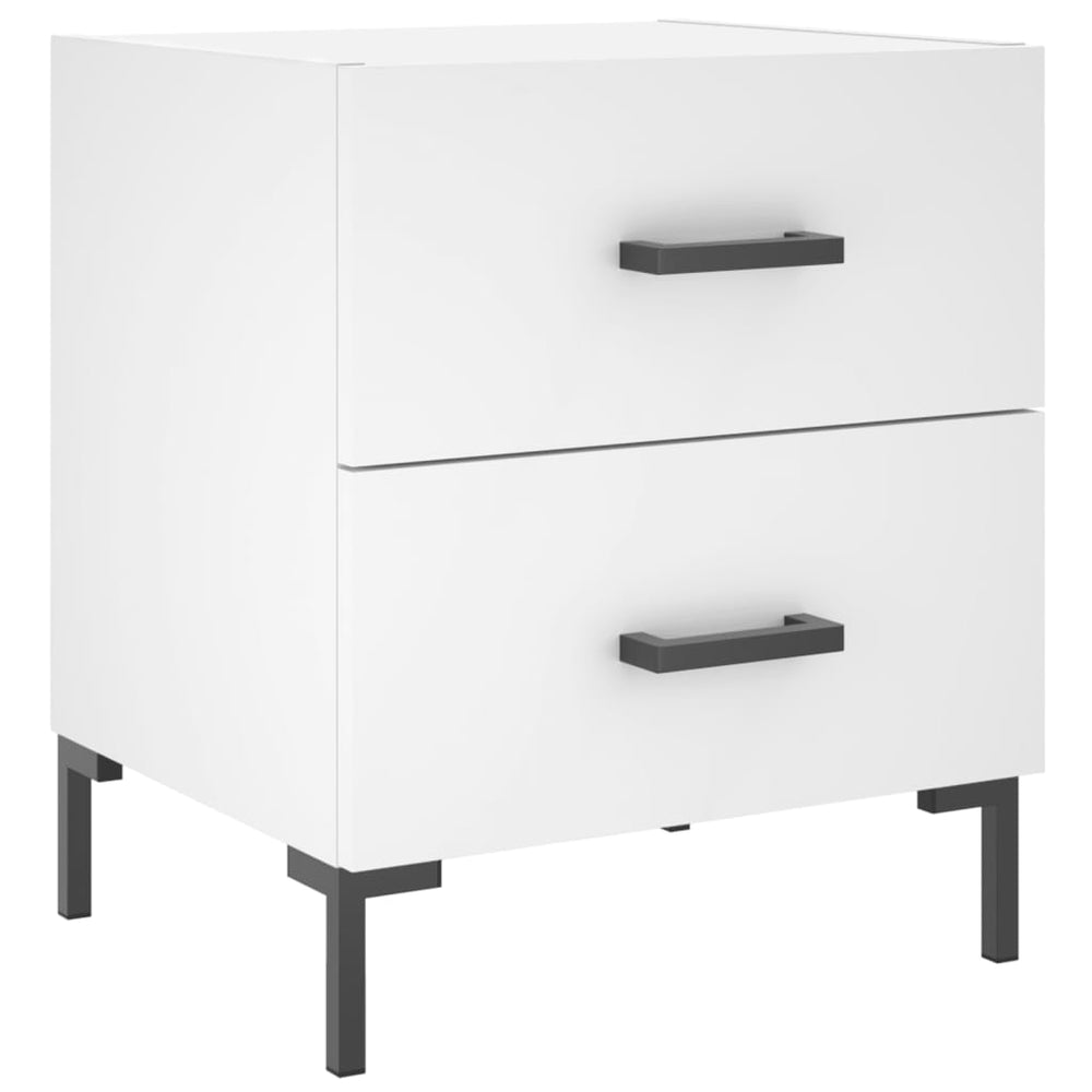 Nachtkastjes 2 st 40x35x47,5 cm bewerkt hout wit MeubelReus