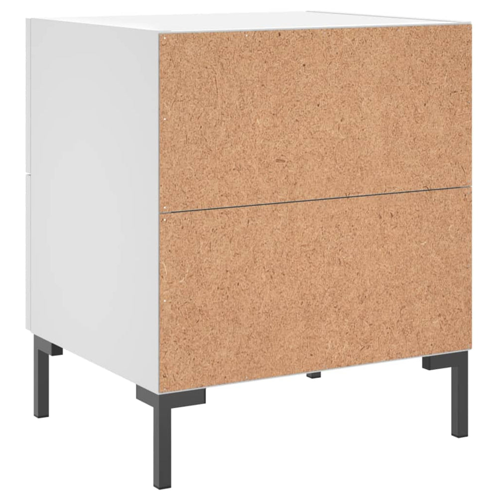 Nachtkastjes 2 st 40x35x47,5 cm bewerkt hout wit MeubelReus