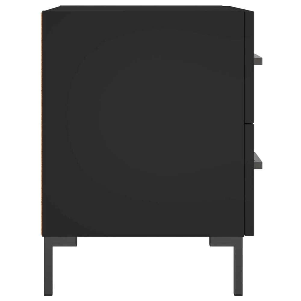 Nachtkastjes 2 st 40x35x47,5 cm bewerkt hout zwart MeubelReus