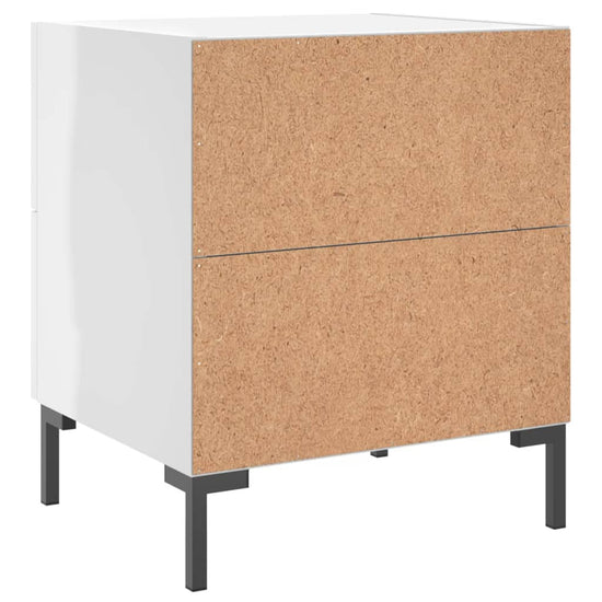 Nachtkastjes 2 st 40x35x47,5 cm bewerkt hout hoogglans wit MeubelReus