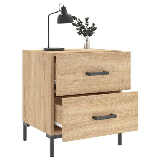 Nachtkastjes 2 st 40x35x47,5 cm bewerkt hout sonoma eikenkleur MeubelReus