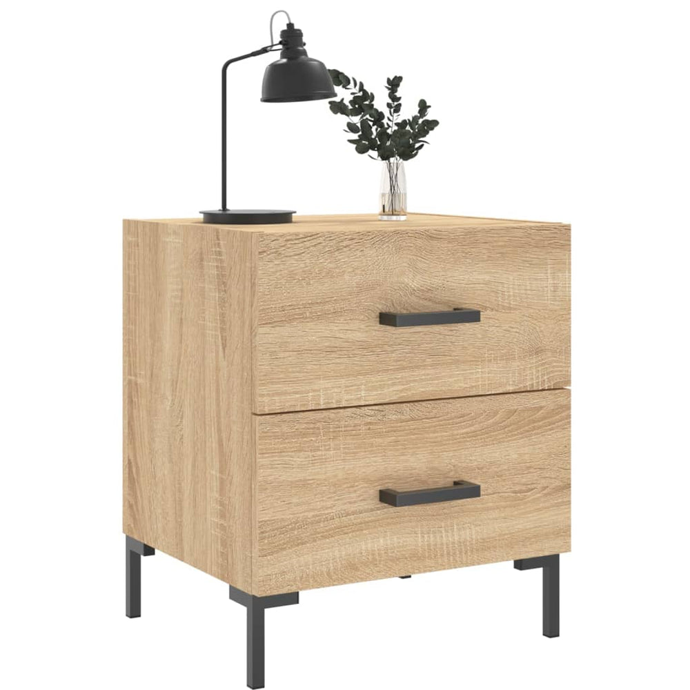 Nachtkastjes 2 st 40x35x47,5 cm bewerkt hout sonoma eikenkleur MeubelReus