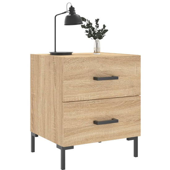 Nachtkastjes 2 st 40x35x47,5 cm bewerkt hout sonoma eikenkleur MeubelReus