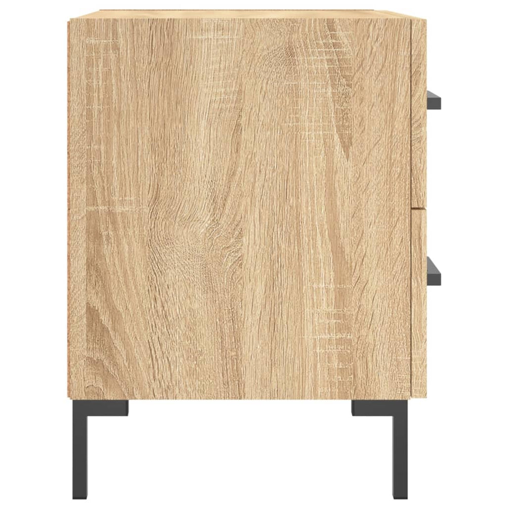 Nachtkastjes 2 st 40x35x47,5 cm bewerkt hout sonoma eikenkleur MeubelReus