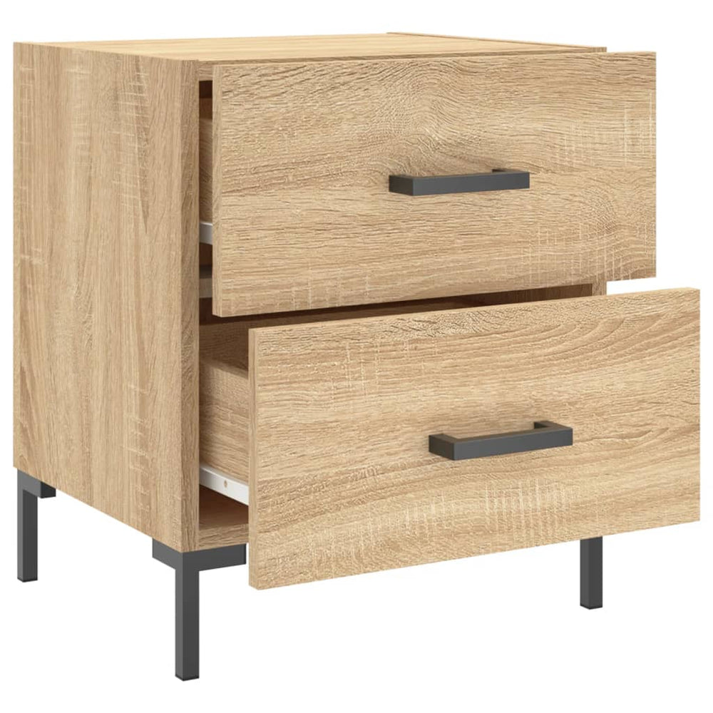 Nachtkastjes 2 st 40x35x47,5 cm bewerkt hout sonoma eikenkleur MeubelReus