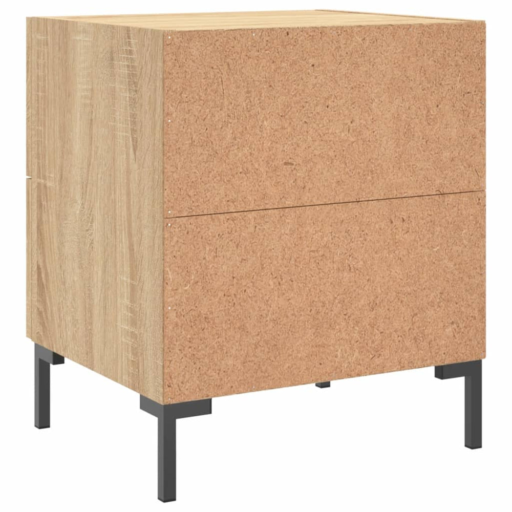 Nachtkastjes 2 st 40x35x47,5 cm bewerkt hout sonoma eikenkleur MeubelReus