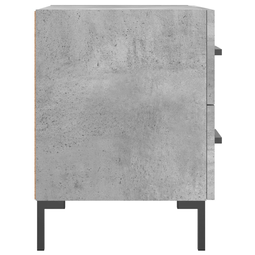 Nachtkastje 40x35x47,5 cm bewerkt hout betongrijs MeubelReus