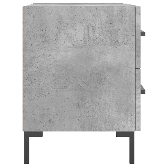 Nachtkastje 40x35x47,5 cm bewerkt hout betongrijs MeubelReus