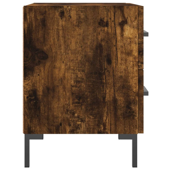 Nachtkastje 40x35x47,5 cm bewerkt hout gerookt eikenkleurig MeubelReus