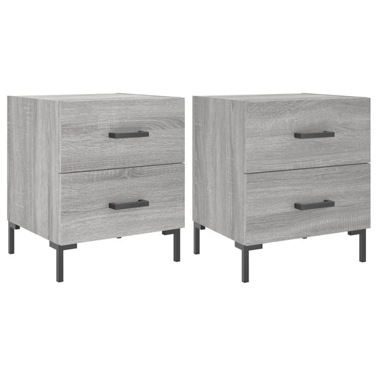 Nachtkastjes 2 st 40x35x47,5 cm bewerkt hout grijs sonoma eiken MeubelReus