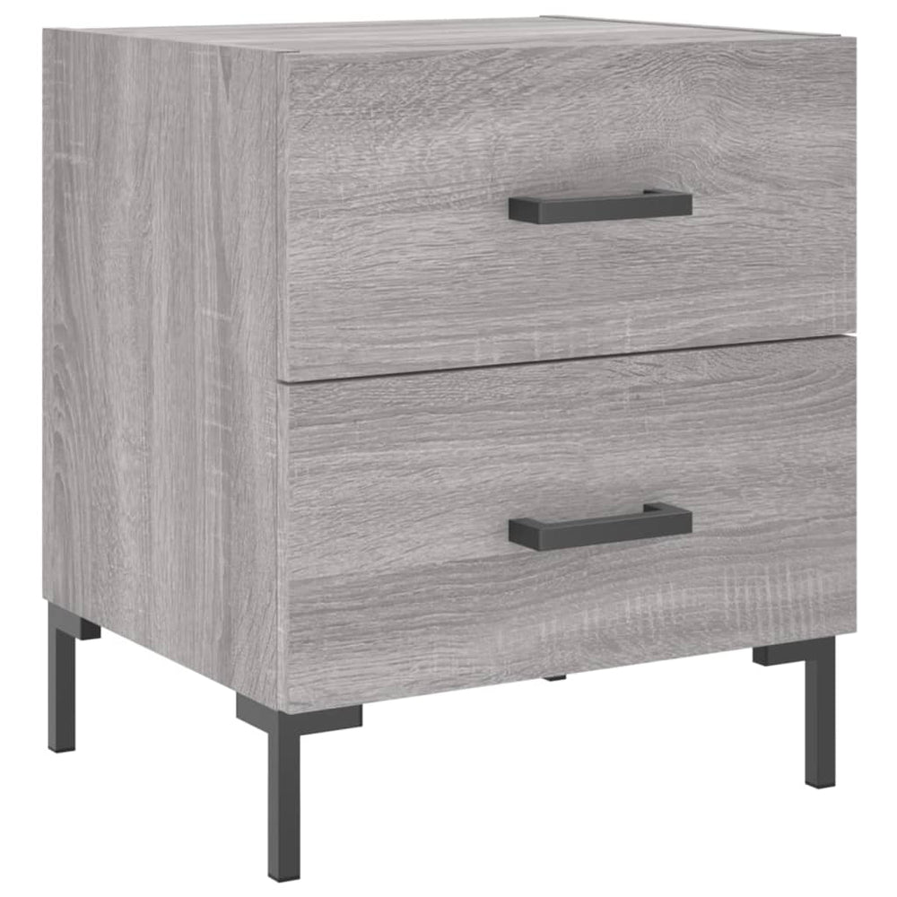 Nachtkastjes 2 st 40x35x47,5 cm bewerkt hout grijs sonoma eiken MeubelReus