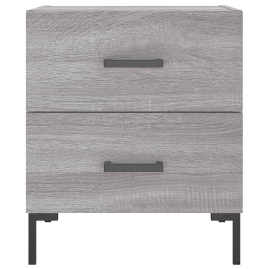 Nachtkastjes 2 st 40x35x47,5 cm bewerkt hout grijs sonoma eiken MeubelReus