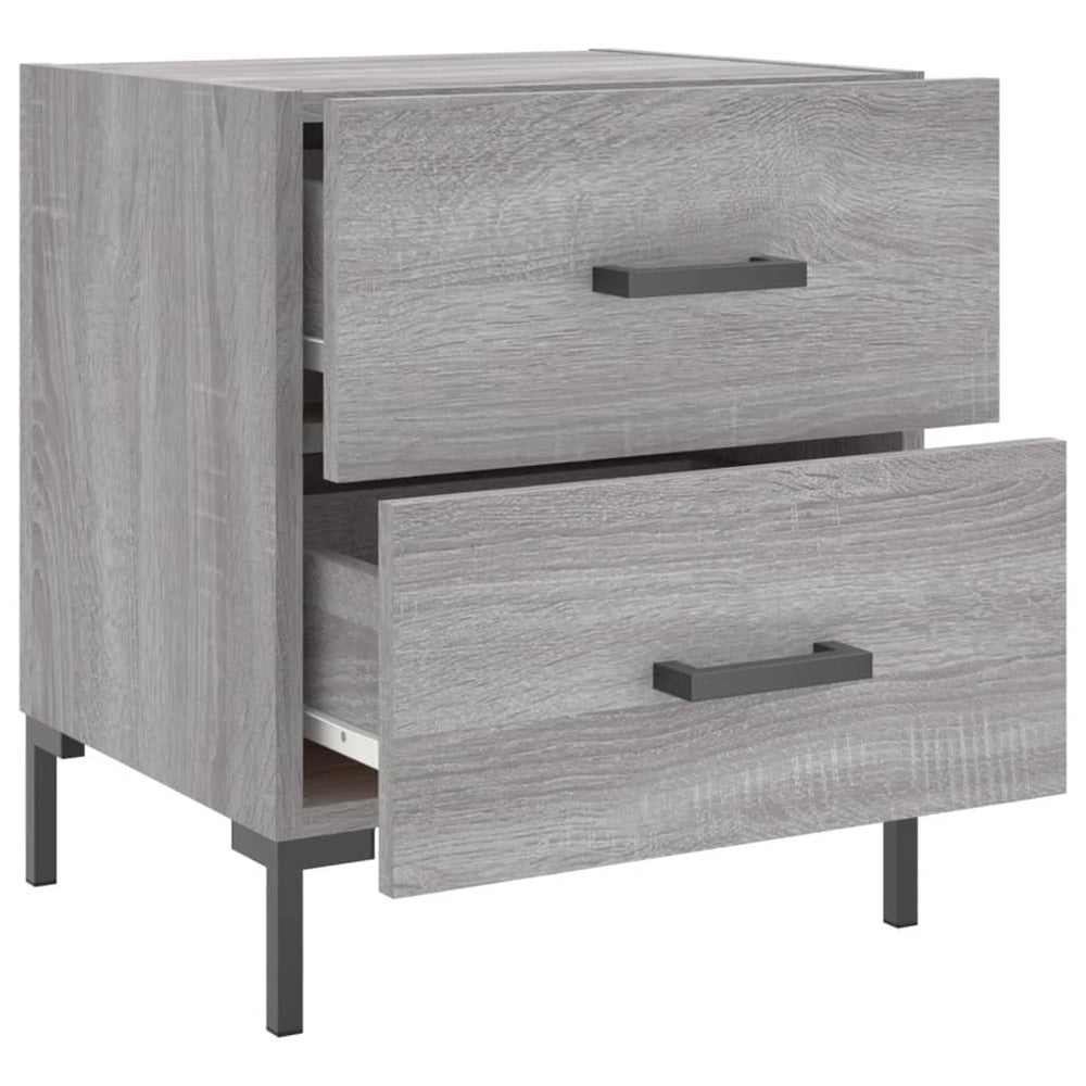 Nachtkastjes 2 st 40x35x47,5 cm bewerkt hout grijs sonoma eiken MeubelReus