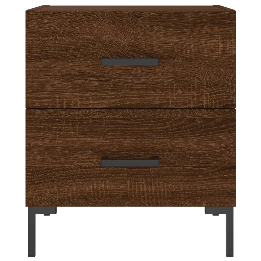 Nachtkastje 40x35x47,5 cm bewerkt hout bruin eikenkleur MeubelReus