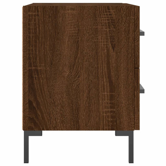 Nachtkastje 40x35x47,5 cm bewerkt hout bruin eikenkleur MeubelReus