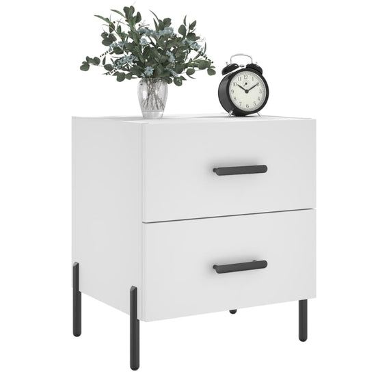 Nachtkastjes 2 st 40x35x47,5 cm bewerkt hout wit MeubelReus
