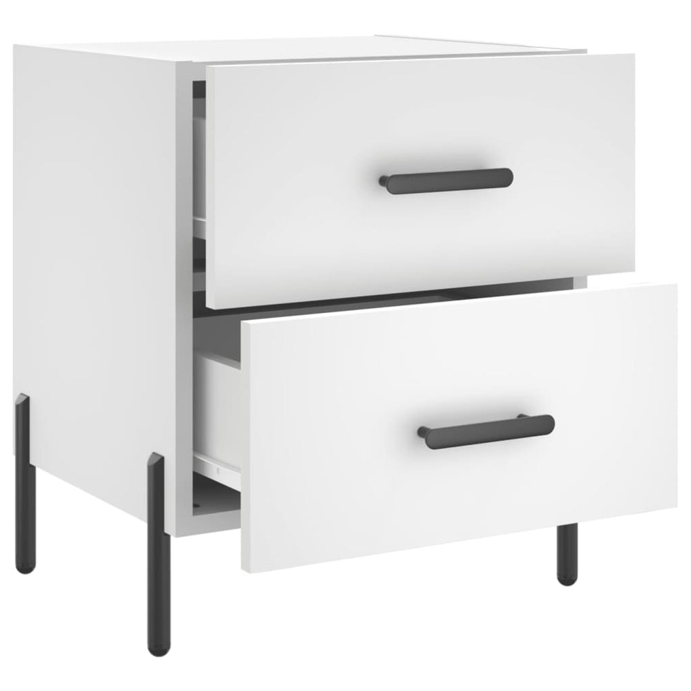 Nachtkastjes 2 st 40x35x47,5 cm bewerkt hout wit MeubelReus