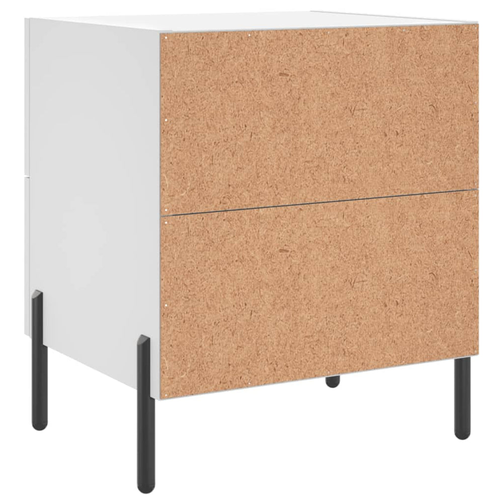 Nachtkastjes 2 st 40x35x47,5 cm bewerkt hout wit MeubelReus