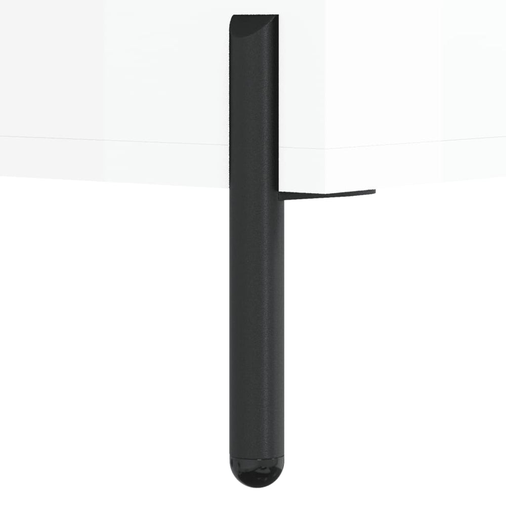 Nachtkastjes 2 st 40x35x47,5 cm bewerkt hout hoogglans wit MeubelReus