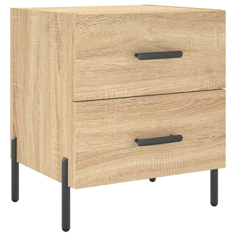 Nachtkastjes 2 st 40x35x47,5 cm bewerkt hout sonoma eikenkleur MeubelReus