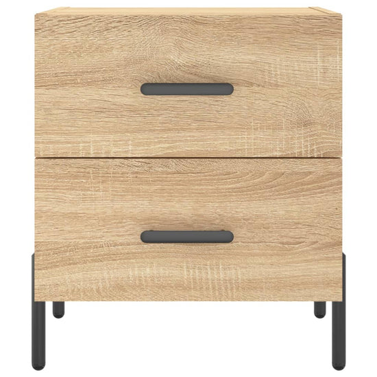 Nachtkastjes 2 st 40x35x47,5 cm bewerkt hout sonoma eikenkleur MeubelReus