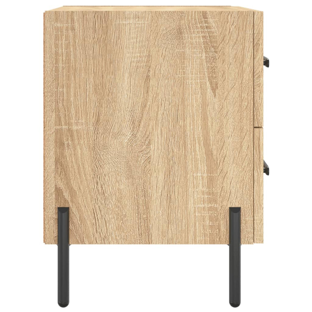 Nachtkastjes 2 st 40x35x47,5 cm bewerkt hout sonoma eikenkleur MeubelReus
