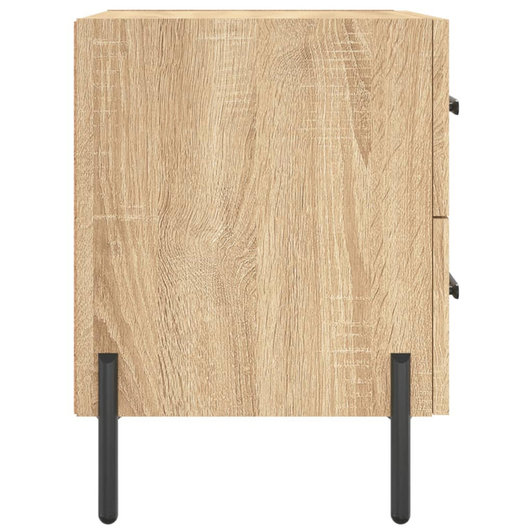 Nachtkastjes 2 st 40x35x47,5 cm bewerkt hout sonoma eikenkleur MeubelReus