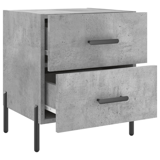 Nachtkastje 40x35x47,5 cm bewerkt hout betongrijs MeubelReus