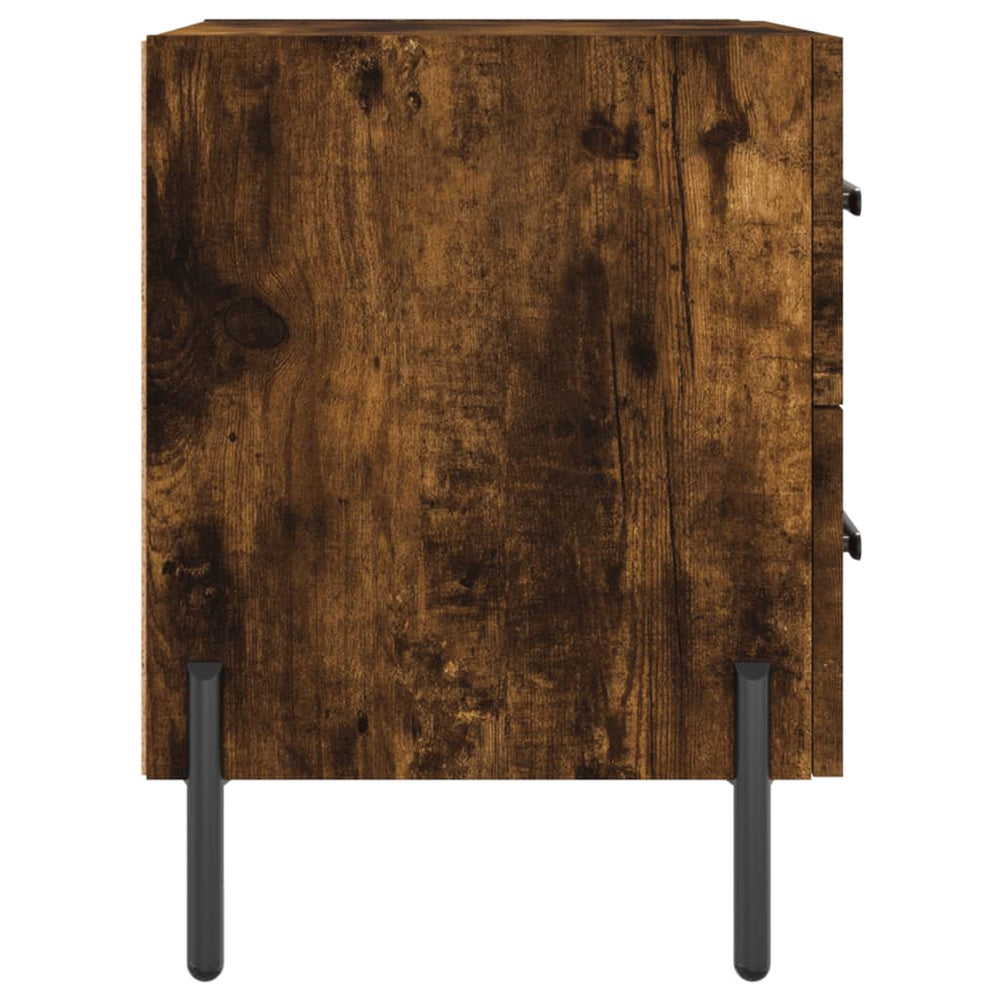 Nachtkastje 40x35x47,5 cm bewerkt hout gerookt eikenkleurig MeubelReus