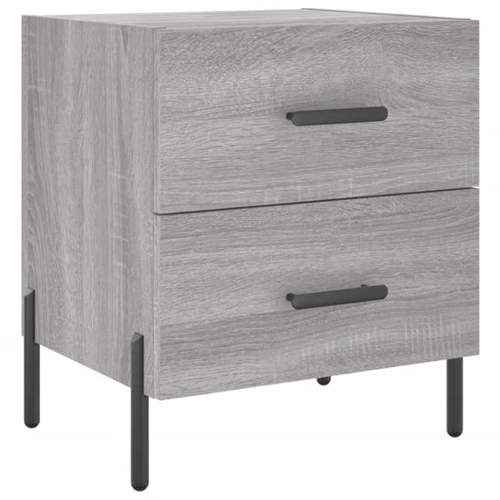 Nachtkastjes 2 st 40x35x47,5 cm bewerkt hout grijs sonoma eiken MeubelReus