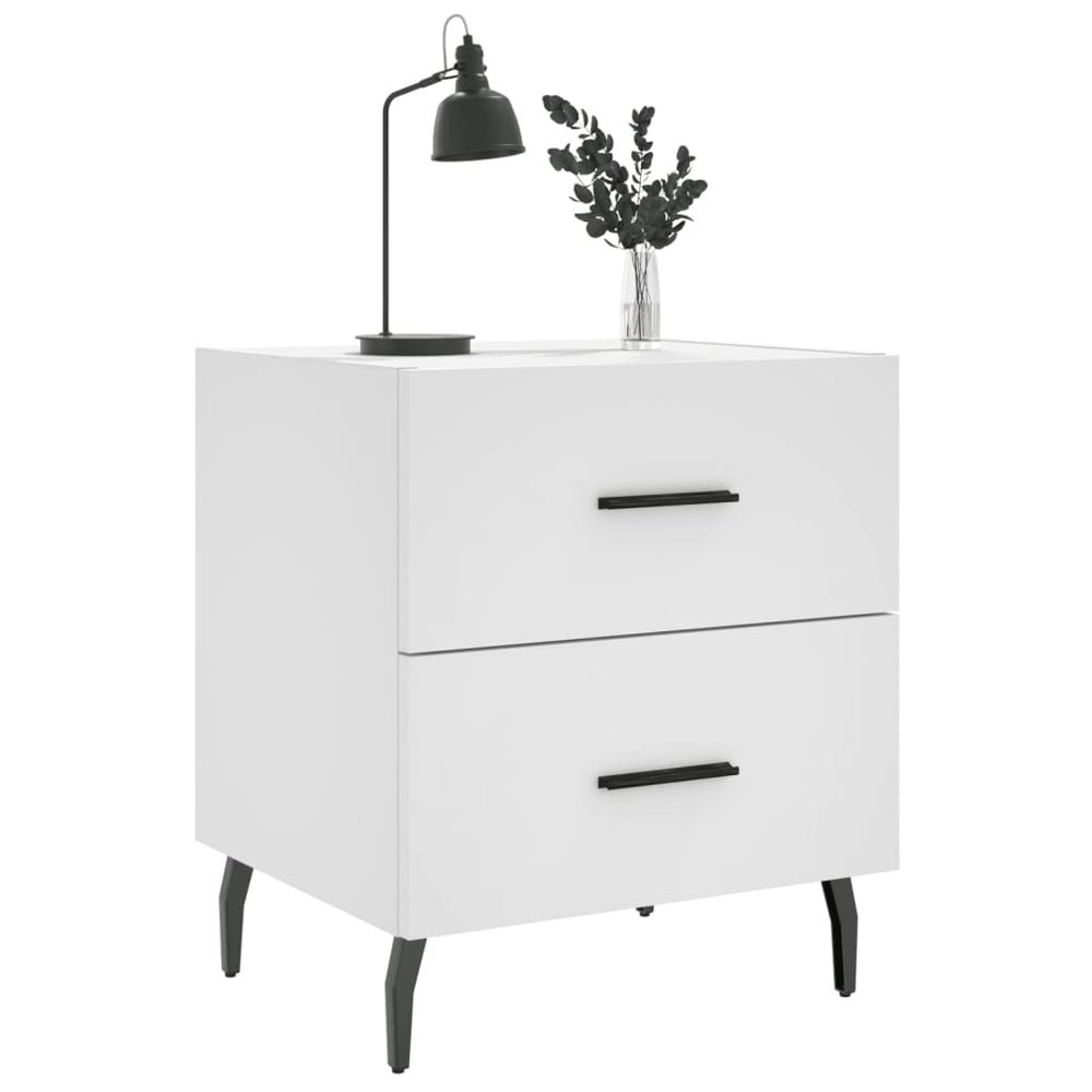 Nachtkastjes 2 st 40x35x47,5 cm bewerkt hout wit MeubelReus
