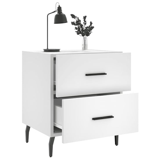 Nachtkastjes 2 st 40x35x47,5 cm bewerkt hout wit MeubelReus
