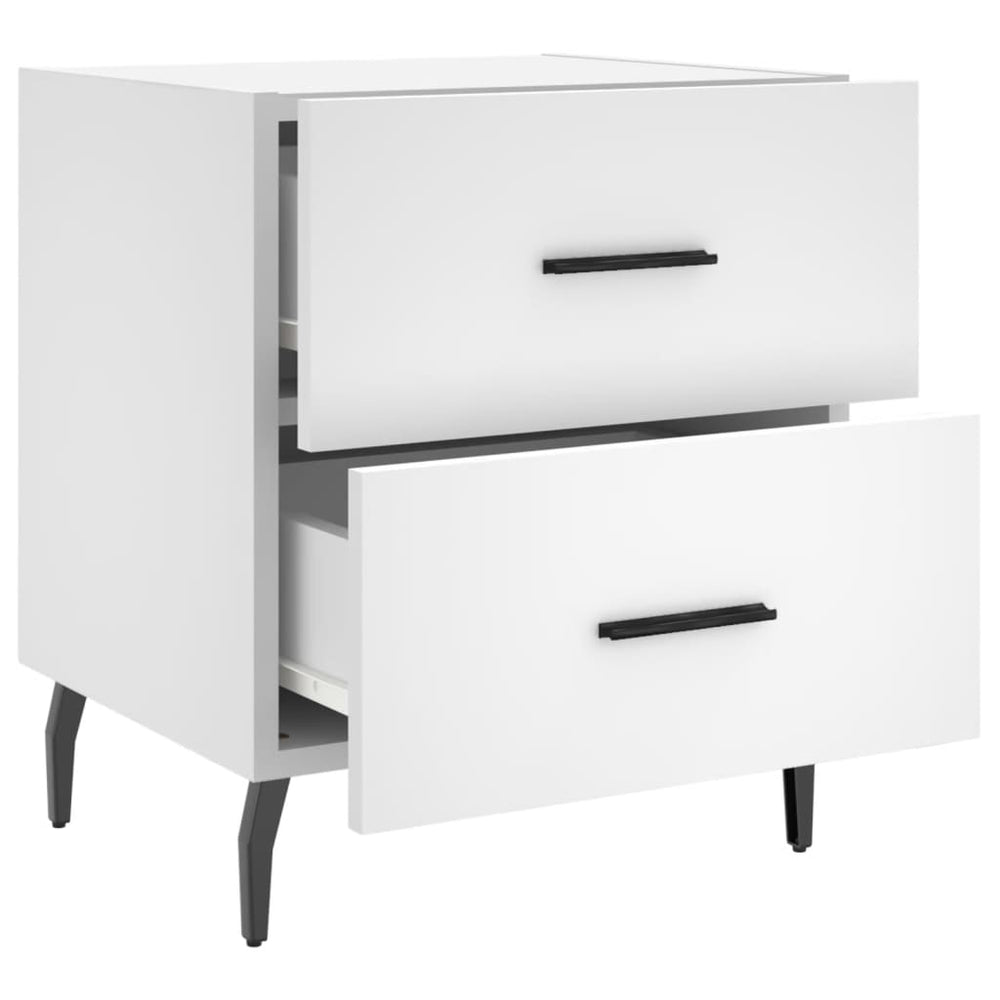 Nachtkastjes 2 st 40x35x47,5 cm bewerkt hout wit MeubelReus