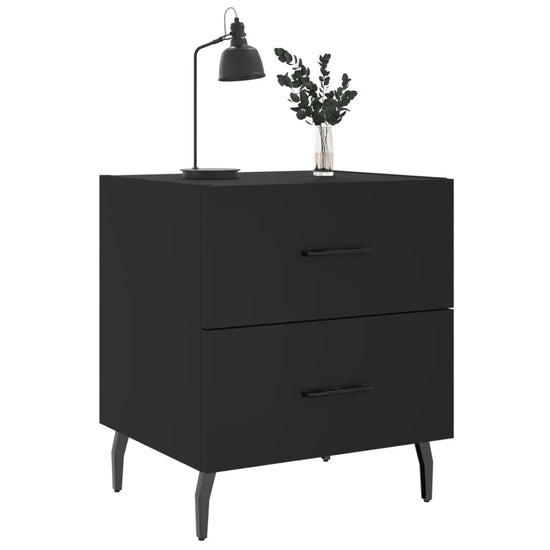 Nachtkastjes 2 st 40x35x47,5 cm bewerkt hout zwart MeubelReus