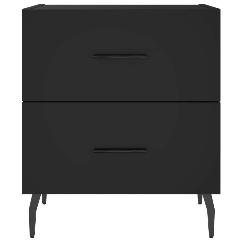 Nachtkastjes 2 st 40x35x47,5 cm bewerkt hout zwart MeubelReus