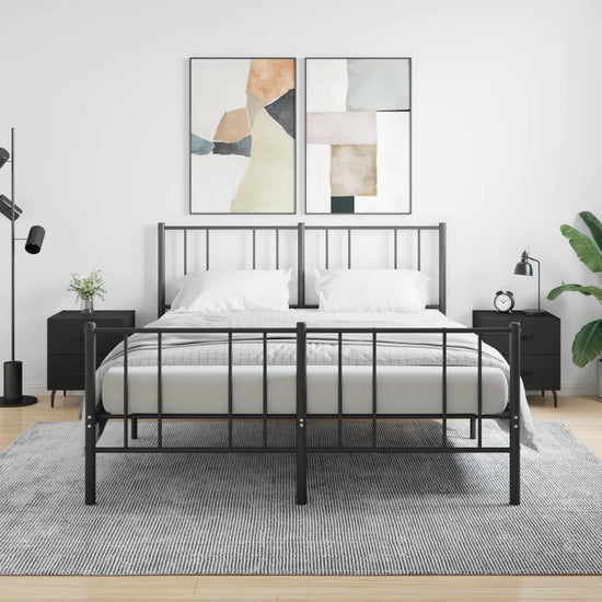 Nachtkastjes 2 st 40x35x47,5 cm bewerkt hout zwart MeubelReus