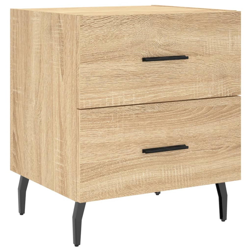 Nachtkastje 40x35x47,5 cm bewerkt hout sonoma eikenkleurig MeubelReus