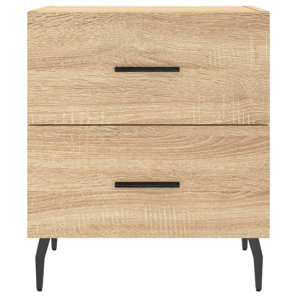 Nachtkastje 40x35x47,5 cm bewerkt hout sonoma eikenkleurig MeubelReus