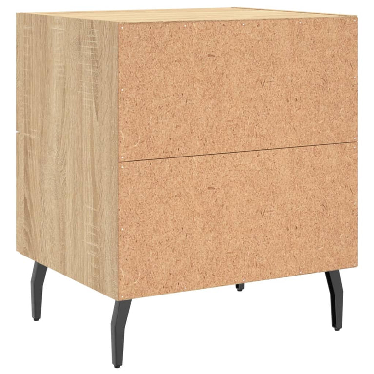 Nachtkastje 40x35x47,5 cm bewerkt hout sonoma eikenkleurig MeubelReus