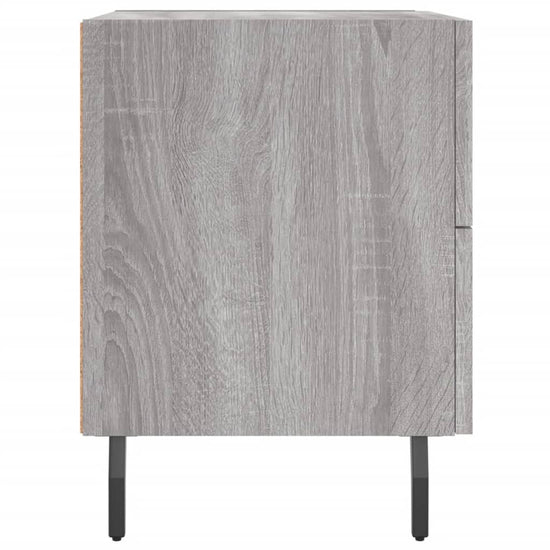 Nachtkastje 40x35x47,5 cm bewerkt hout grijs sonoma eikenkleur MeubelReus