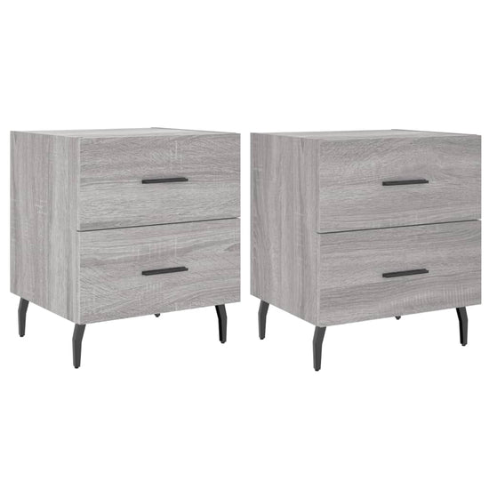 Nachtkastjes 2 st 40x35x47,5 cm bewerkt hout grijs sonoma eiken MeubelReus