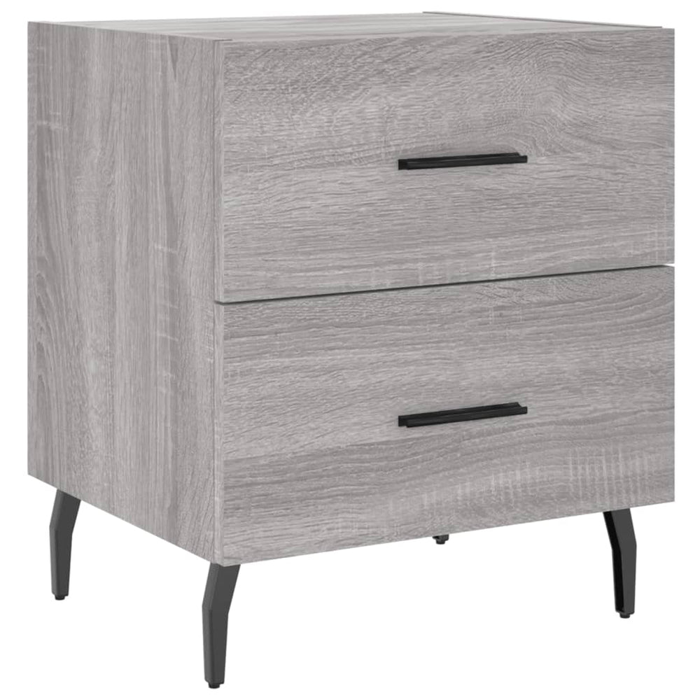 Nachtkastjes 2 st 40x35x47,5 cm bewerkt hout grijs sonoma eiken MeubelReus