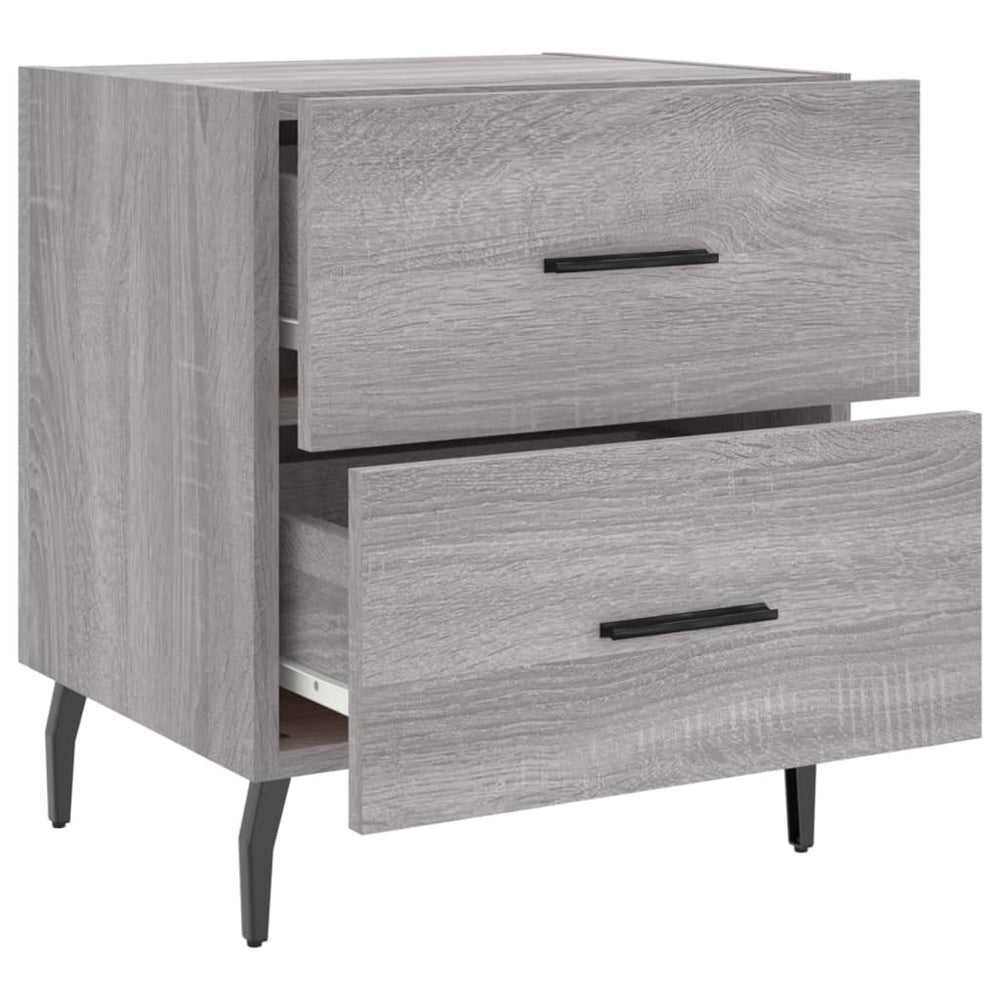 Nachtkastjes 2 st 40x35x47,5 cm bewerkt hout grijs sonoma eiken MeubelReus