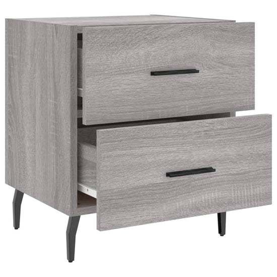 Nachtkastjes 2 st 40x35x47,5 cm bewerkt hout grijs sonoma eiken MeubelReus