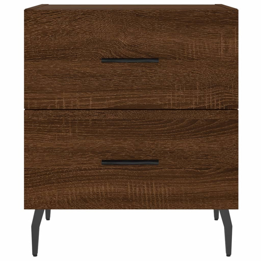 Nachtkastje 40x35x47,5 cm bewerkt hout bruin eikenkleur MeubelReus