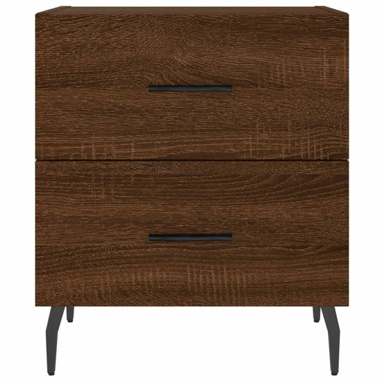 Nachtkastje 40x35x47,5 cm bewerkt hout bruin eikenkleur MeubelReus